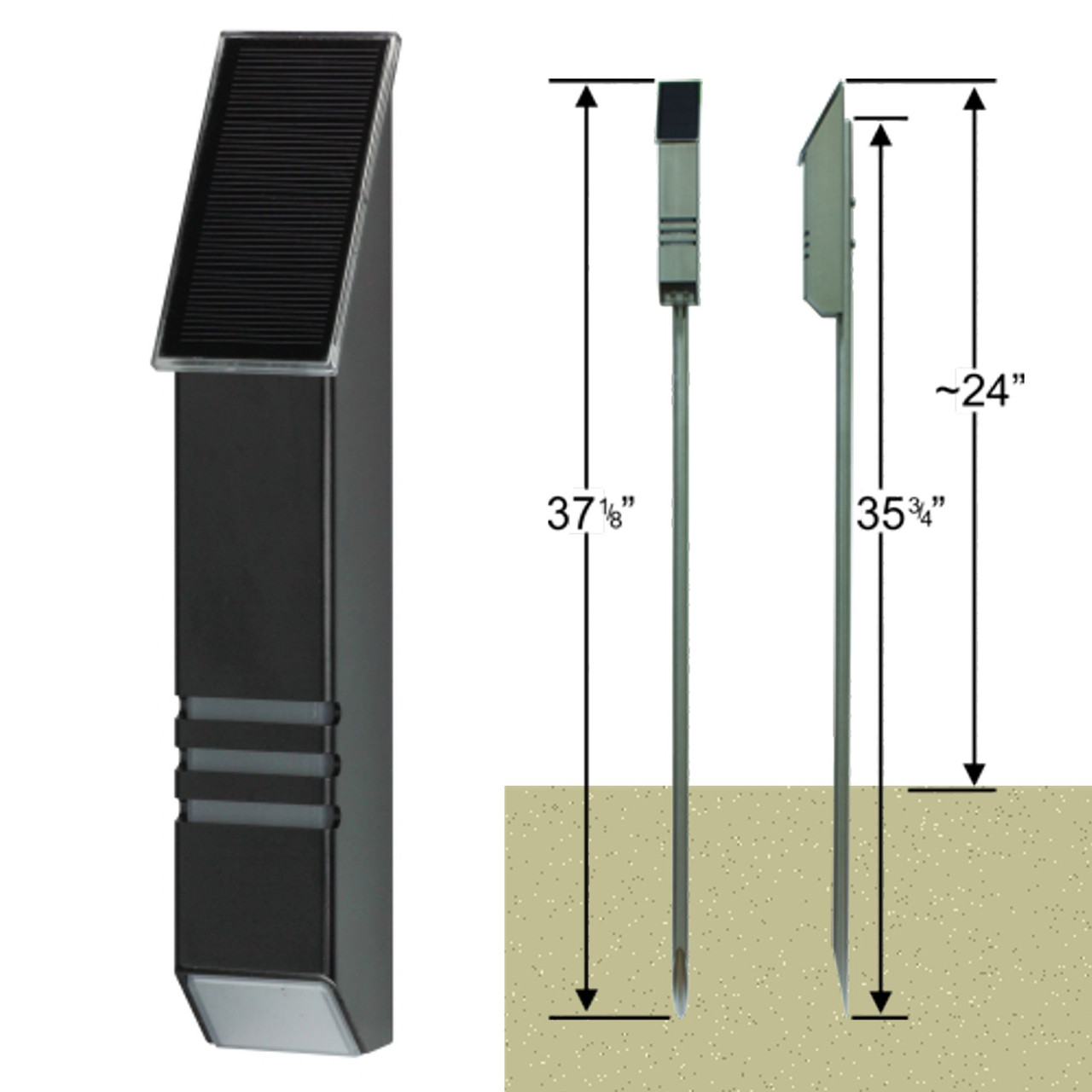 StarLight & Stake Package - Black Classic - Solar Powered LED Accent Light